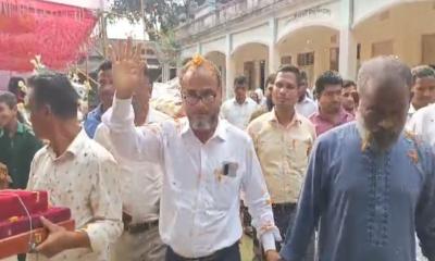 মহিষতুলিতে প্রধান শিক্ষক আবুল কালামের রাজকীয় বিদায় সংবর্ধনা