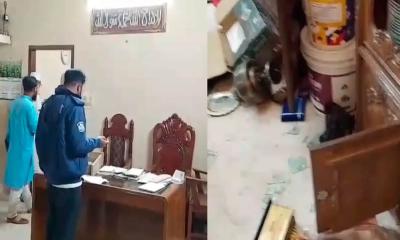 কিশোরগঞ্জে সাবেক রাষ্ট্রপতির বাড়ি ভাঙচুর