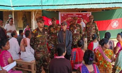সাজেকে বাঘাইহাট জোনের উদ্যোগে বিনামূল্যে চিকিৎসাসেবা ও ওষুধ বিতরণ