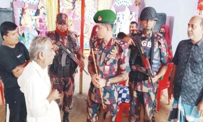কুমিল্লার সীমান্তের ১৬১টি মণ্ডপের নিরাপত্তায় নিয়োজিত থাকবে বিজিবির ২৯টি টহল টিম