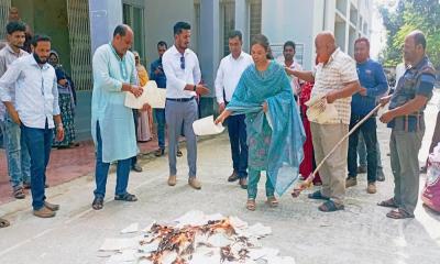 ঘোড়াঘাটে আগুনে পোড়ানো হলো ১ হাজার ৫০০ দলিল