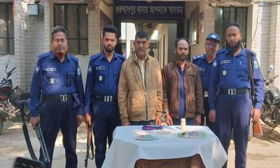 গুরুদাসপুরে মাদক সম্রাট ভম্বু দম্পতি পুলিশের অভিযানে গ্রেপ্তার