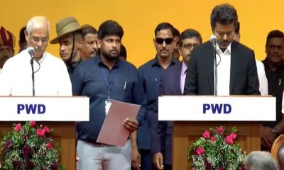 মুখ্যমন্ত্রী হিসেবে শপথ নিলেন বিজয়