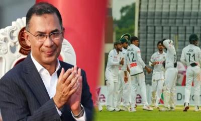 পাকিস্তানের বিরুদ্ধে ঐতিহাসিক টেস্ট সিরিজ জয়ে প্রধানমন্ত্রীর অভিনন্দন