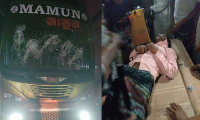 বাড়ি ফেরার পথে বাসচাপায় গরুর বেপারীর মৃত্যু, গুরুতর আহত ২