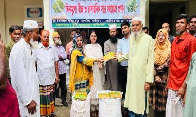 কাপাসিয়ায় বিনামূল্যে কৃষকের মাঝে বীজ ও সার প্রদান