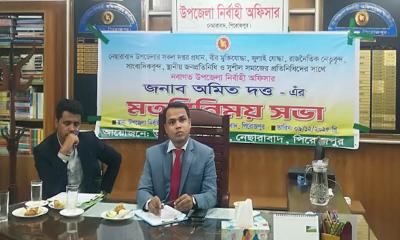 নেছারাবাদ উপজেলায় কর্মরত সাংবাদিকদের সাথে নবাগত ইউএনওর মতবিনিময়