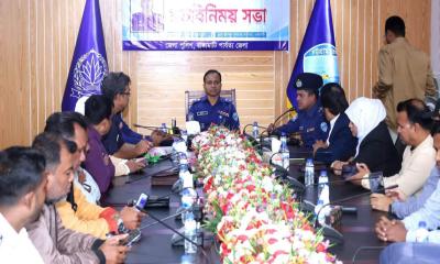 রাঙামাটিতে কর্মরত সাংবাদিকদের সাথে নবাগত পুলিশ সুপারের মতবিনিময়