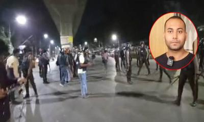 শাহবাগে পুলিশ ও ইনকিলাব মঞ্চের সংঘর্ষ, আহত মহিউদ্দিন রনি