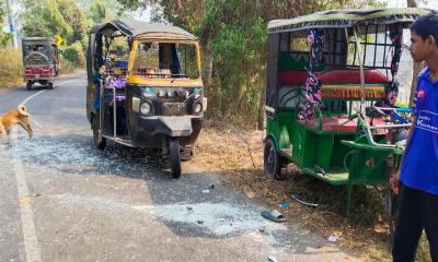মাহেন্দ্র-ইজিবাইকের মুখোমুখি সংঘর্ষে নিহত ১, আহত ৬