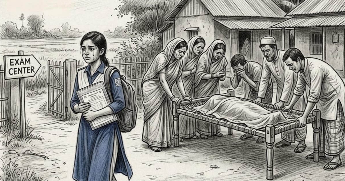 এসএসসি পরীক্ষা দিতে গিয়ে জানত না বাড়িতে বাবা আর নেই