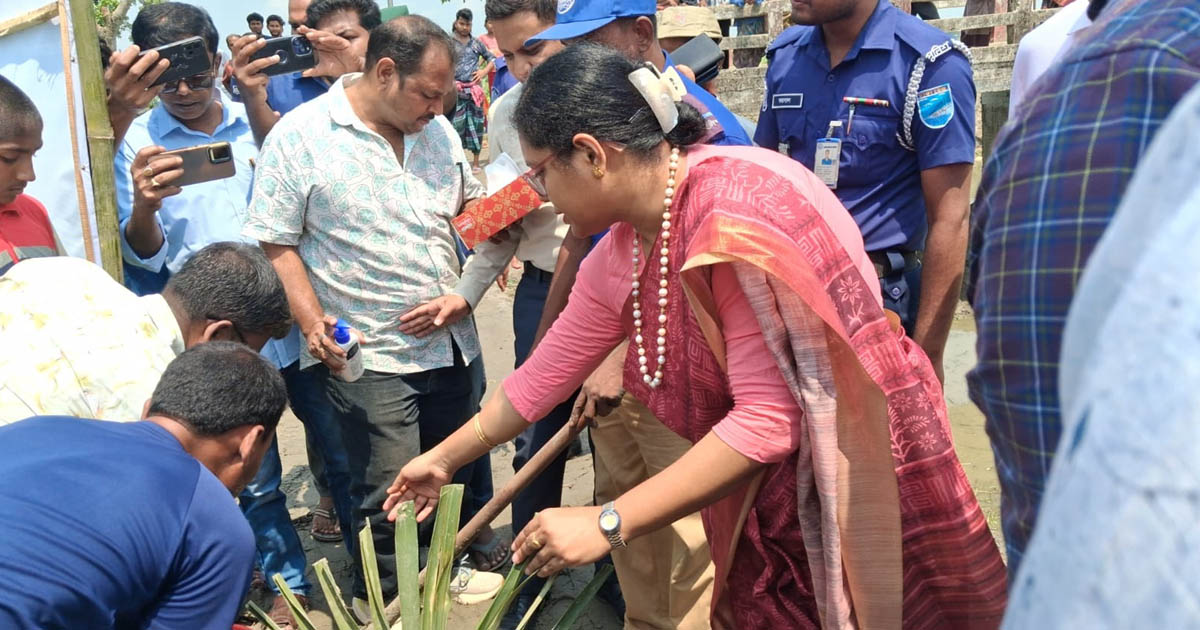 পাংশায় খাল খনন প্রকল্প পরিদর্শনে জেলা প্রশাসক