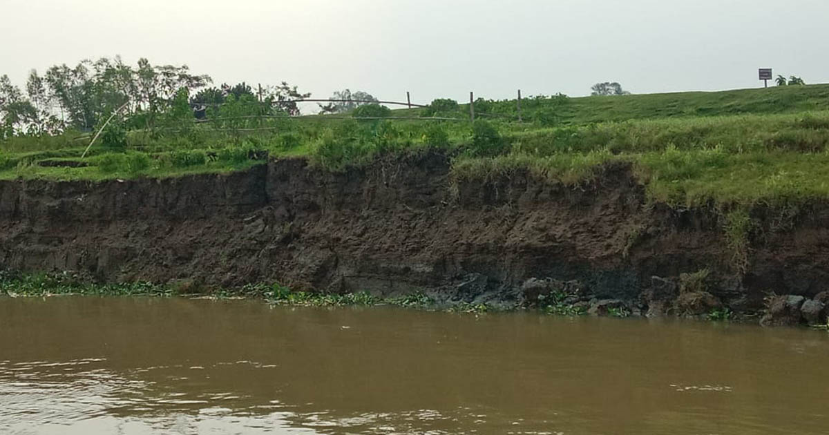 আজমিরীগঞ্জে কালনী নদী থেকে অবৈধ বালু উত্তোলন, ঝুঁকিতে বাঁধ ও ফসলি জমি
