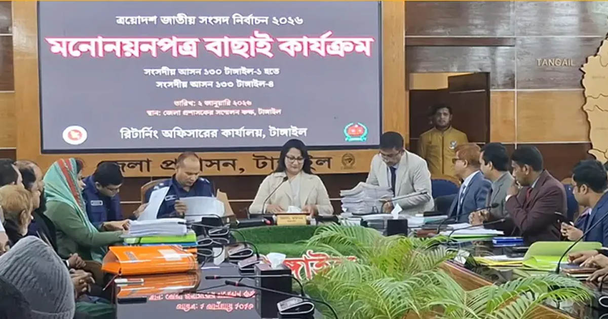 টাঙ্গাইলে ৯ প্রার্থীর মনোনয়নপত্র প্রত্যাহার