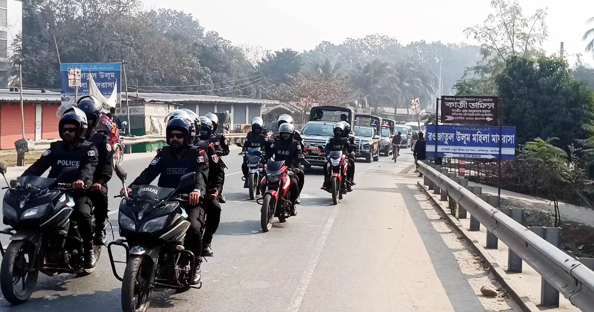 ঝিনাইদহে র‍্যাবের বিশেষ নির্বাচনী মহড়া অনুষ্ঠিত