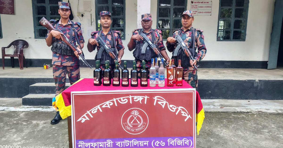 পঞ্চগড় সীমান্তে বিজিবির অভিযান, ভারতীয় গরু ও মদ জব্দ