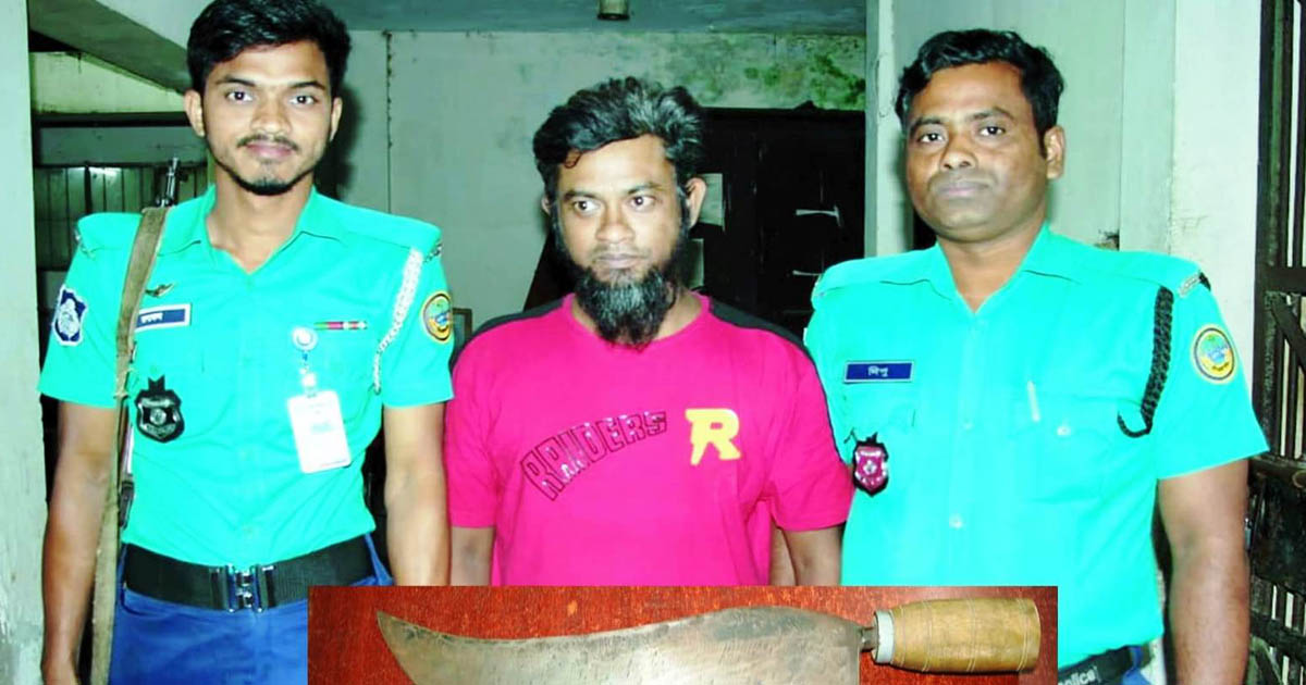 বরিশালে ধারালো ছুরিসহ দুর্ধর্ষ সন্ত্রাসী আটক