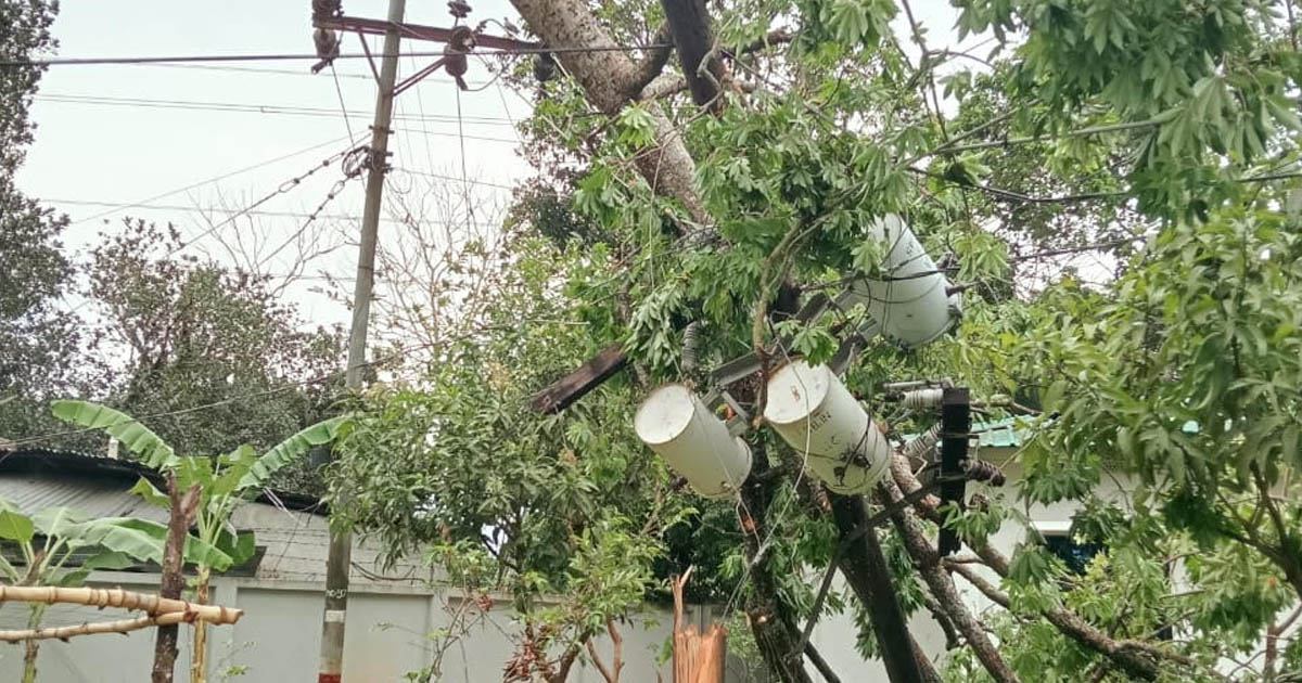 মিরসরাইয়ে ঝড়ে লণ্ডভণ্ড বিদ্যুৎ ব্যবস্থা, ৩০ ঘণ্টা ধরে অন্ধকারে ১০ হাজার পরিবার