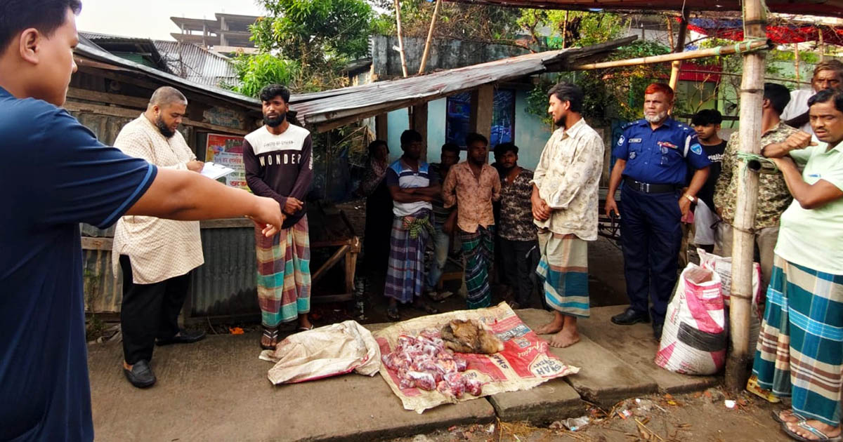 শাহরাস্তিতে প্রকাশ্যে শিয়ালের মাংস বিক্রি, দুই কৃষকের জরিমানা