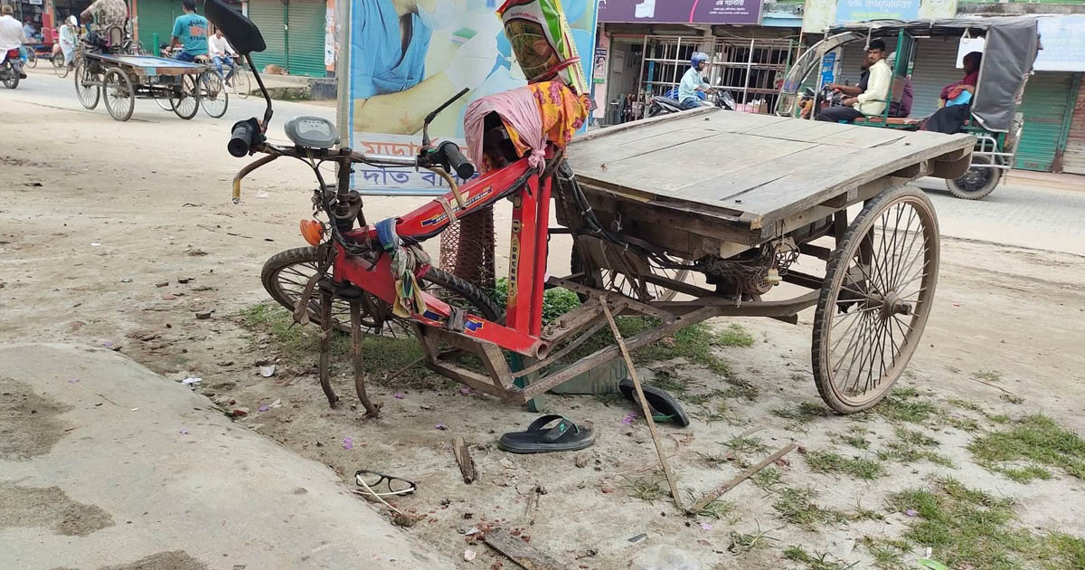 ভ্যান-মোটরসাইকেল মুখোমুখি সংঘর্ষে ভ্যানচালকের মৃত্যু