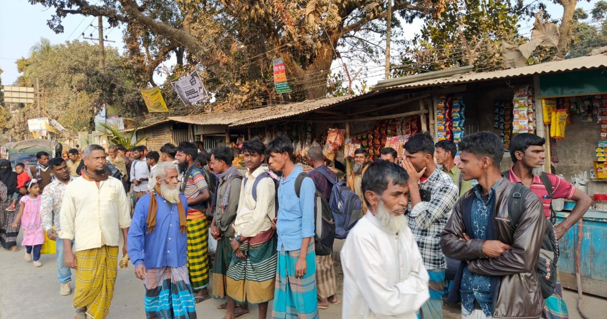 সরিষাবাড়ীতে বোরো মৌসুমে জমজমাট শ্রম বিক্রির হাট