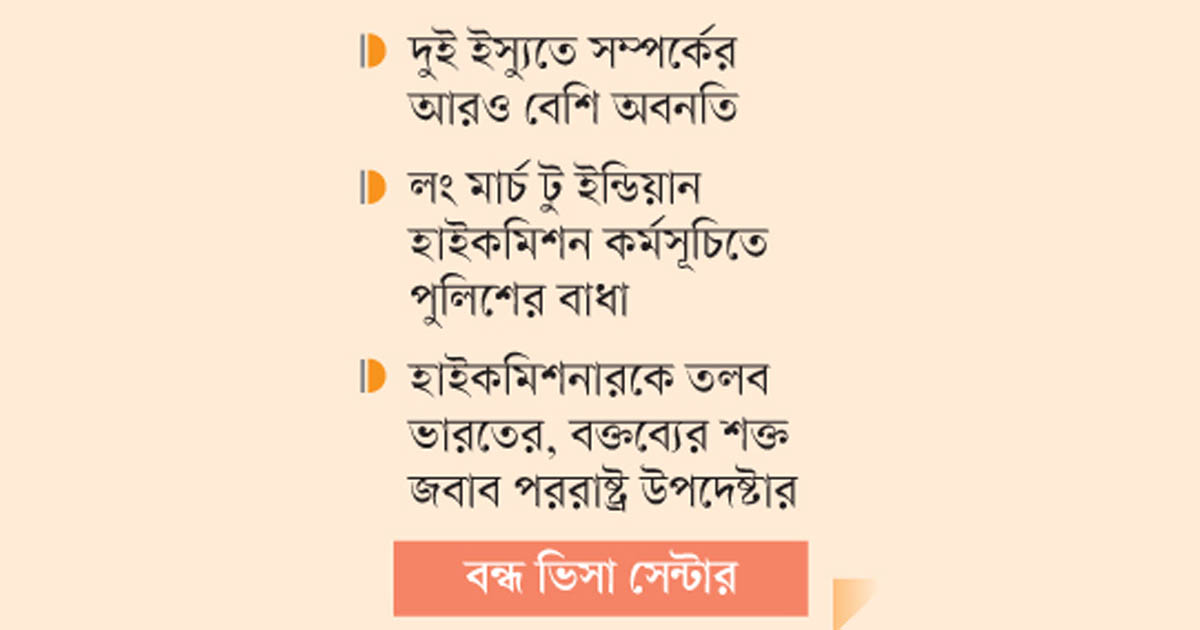 বাংলাদেশ-ভারত সম্পর্কে উদ্বেগ