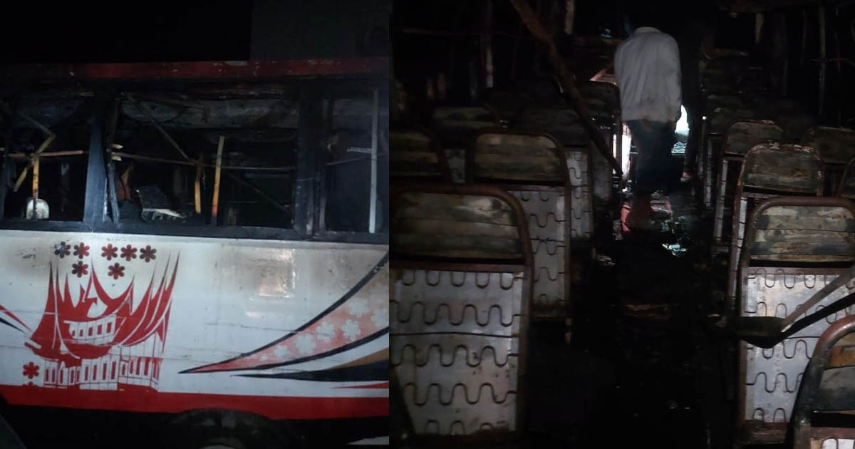 ধামরাইয়ে পার্কিং করা বাসে আগুন, চালকের দাবি পরিকল্পিত অগ্নিসংযোগ