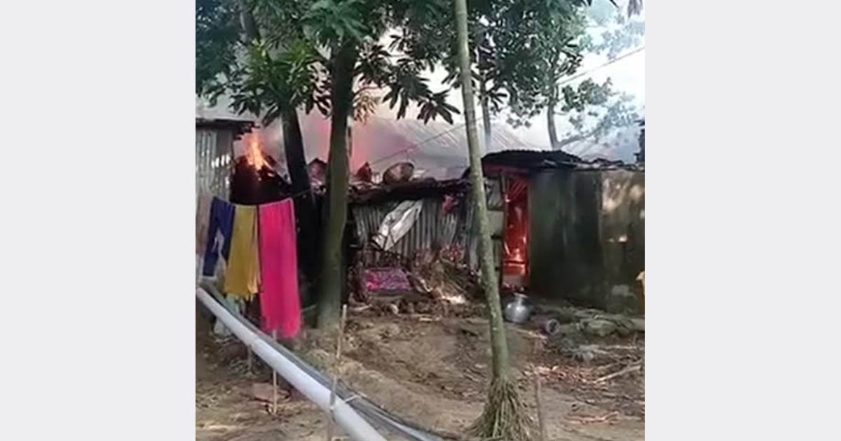 দিরাইয়ে গ্যাসের সিলিন্ডার বিস্ফোরণে আগুনে পুড়ে ছাই নিঃস্ব পরিবার