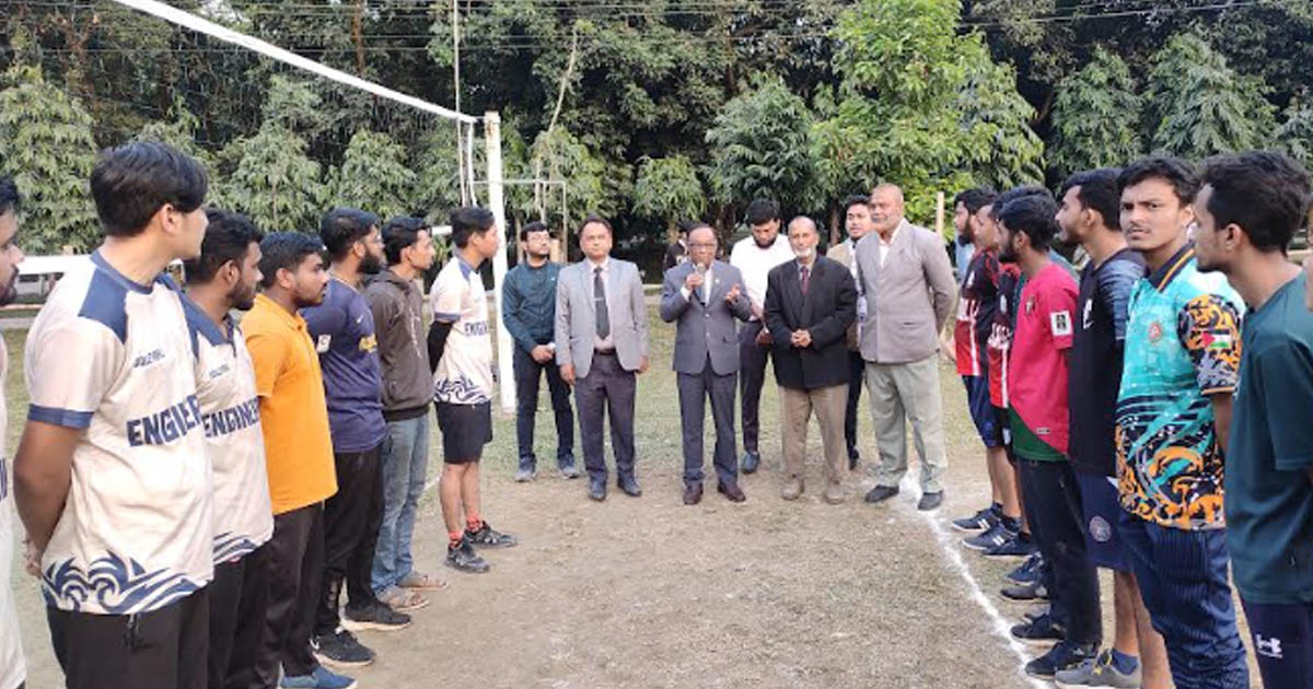 হাবিপ্রবিতে ৪র্থ বিজয় দিবস কাপ আন্তঃঅনুষদীয় ভলিবল প্রতিযোগিতা উদ্বোধন