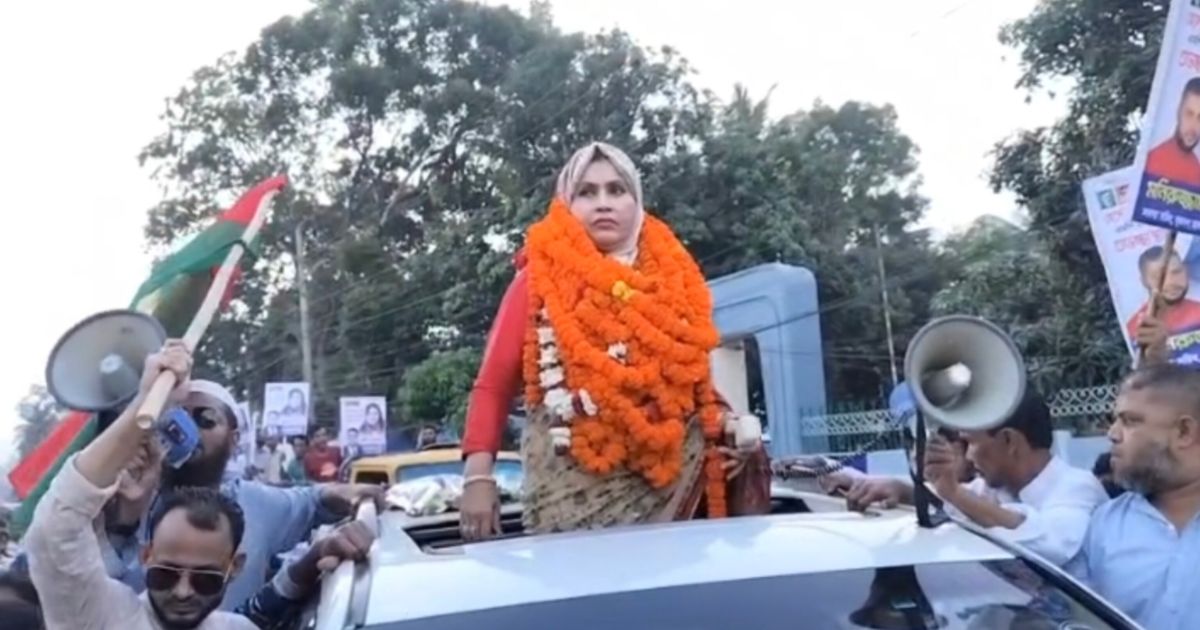 মাদারীপুরে মহিলা এমপি হেলেন জেরিনকে সংবর্ধনা