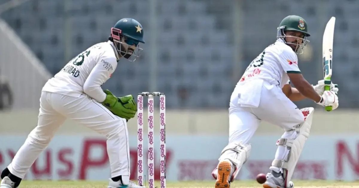 শান্তর সেঞ্চুরি মিস, পাকিস্তানকে ২৬৮ রানের লক্ষ্য দিল বাংলাদেশ