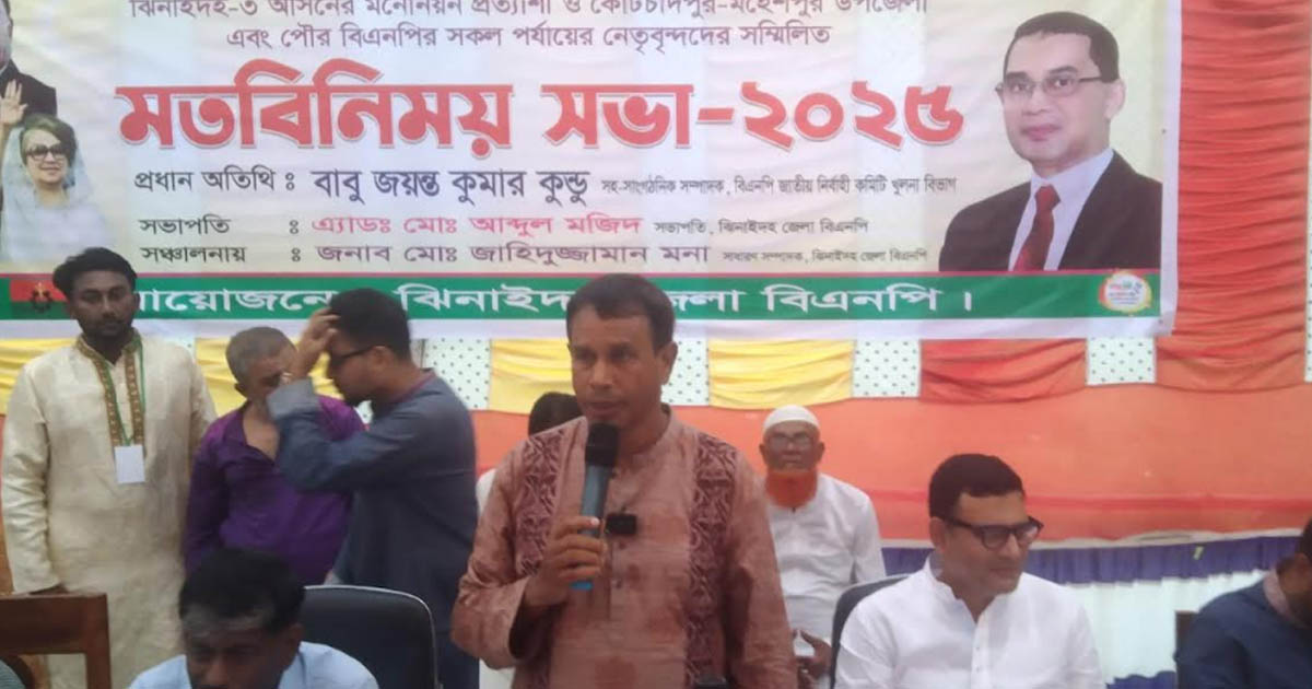 মহেশপুর-কোটচাঁদপুর বিএনপির মতবিনিময় সভা