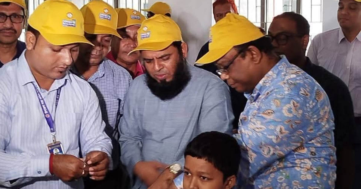 মৌলভীবাজারে টাইফয়েড টিকাদান ক্যাম্পেইন উদ্বোধন