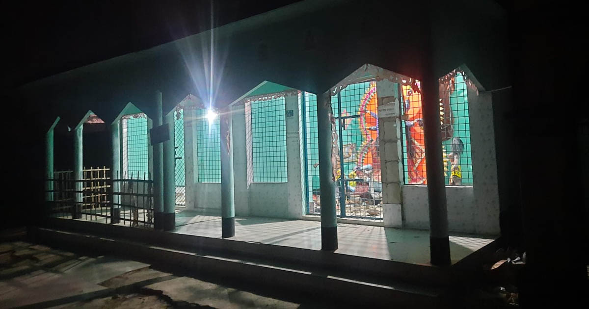 পাংশায় মন্দিরের প্রতিমা ভাঙচুর