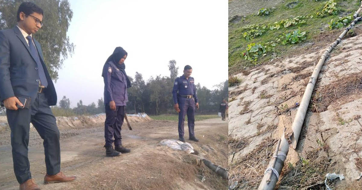 সাঘাটায় অবৈধ বালু উত্তোলনের বিরুদ্ধে অভিযান