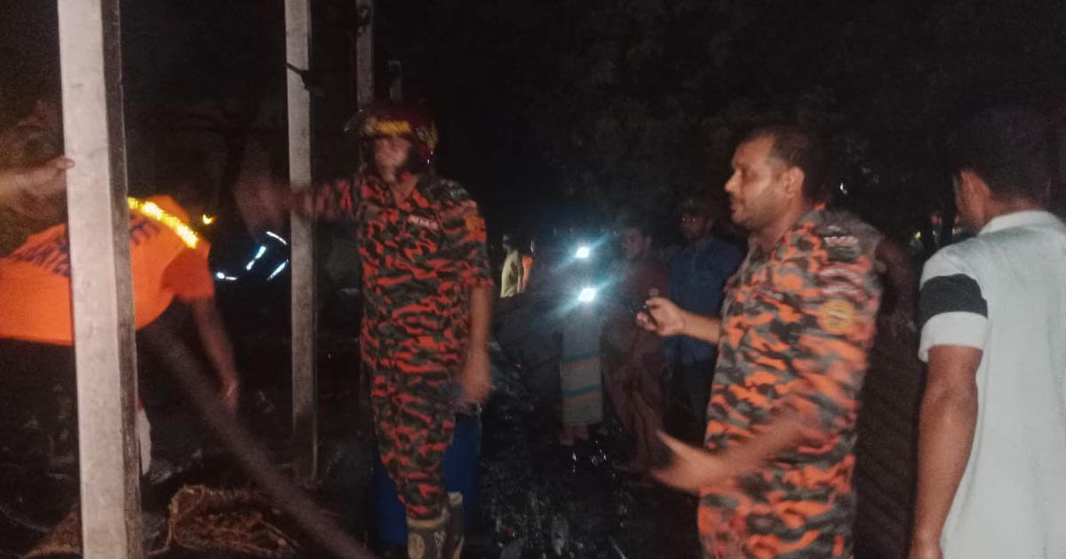 সোনারগাঁয়ে বসতঘরে আগুন, প্রায় ১০ লক্ষ টাকার ক্ষতি