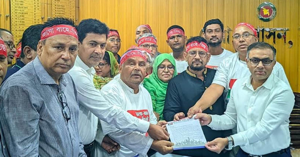 তিস্তা মহাপরিকল্পনার কাজ শুরুর দাবিতে পদযাত্রা ও স্মারকলিপি প্রদান