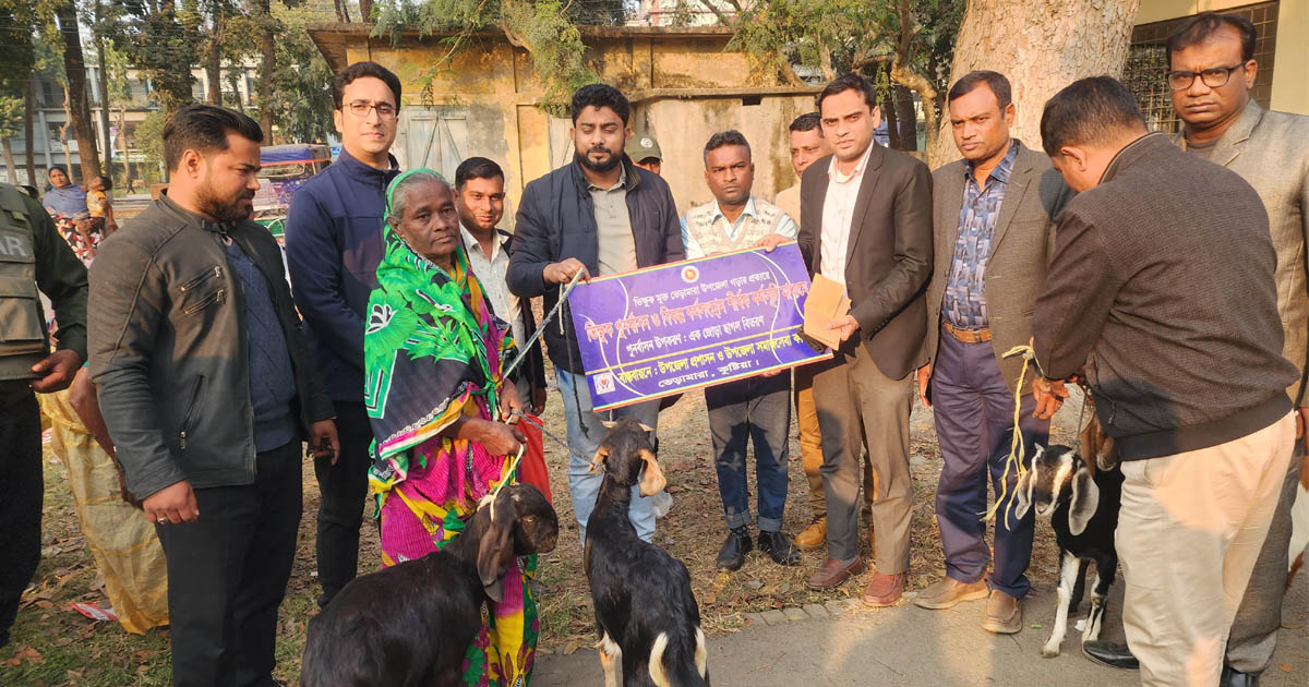ভেড়ামারায় ভিক্ষুক পুনর্বাসনে ছাগল বিতরণ