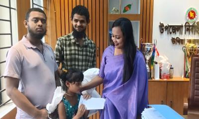 ছোট্ট আফিফার আর্তি শুনে পাশে দাঁড়ালেন ইউএনও পান্না আক্তার