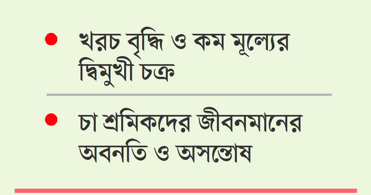 অস্তিত্ব সংকটে দেশের চা শিল্প