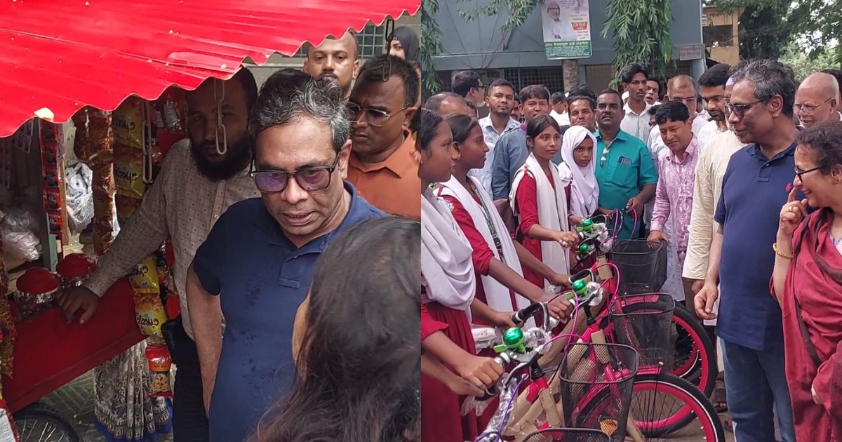 শাহজাদপুরে অসহায়দের সহায়তা ও শিক্ষার্থীদের মাঝে বাইসাইকেল বিতরণ