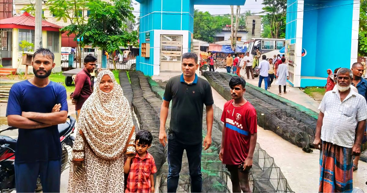 ঈশ্বরগঞ্জে ৬০০ মিটার নিষিদ্ধ চায়না দুয়ারি জাল জব্দ