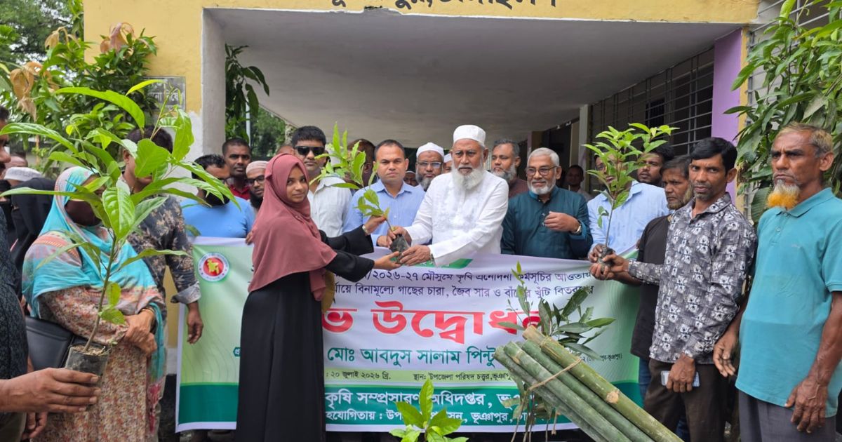 এমপি সালাম পিন্টুর উদ্বোধনে ভূঞাপুরে ১ হাজার ৪০০ গাছের চারা বিতরণ