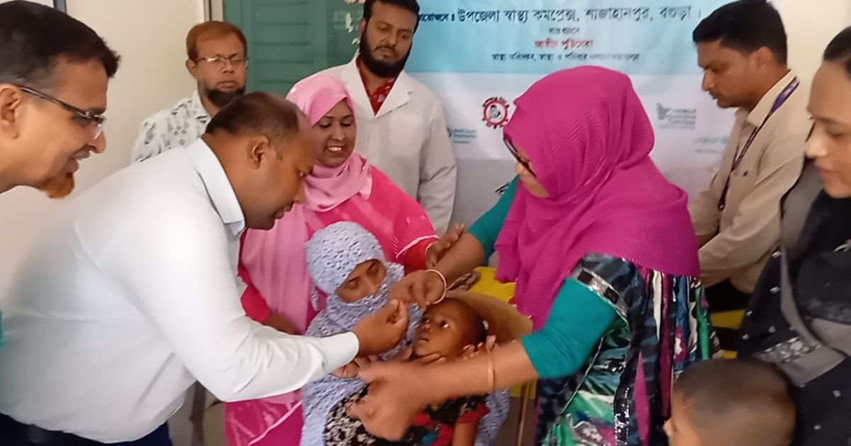 শাজাহানপুরে ভিটামিন ‘এ’ প্লাস টিকা ক্যাম্পেইনের উদ্বোধন