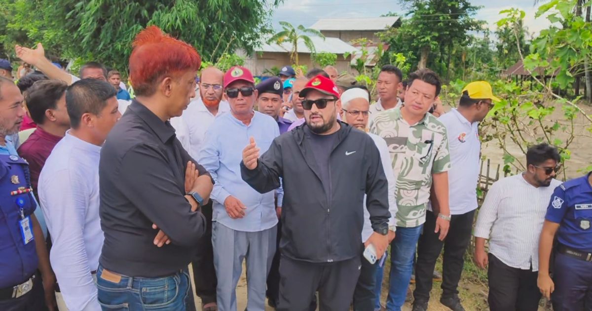 বাঘাইছড়িতে বন্যায় ক্ষতিগ্রস্ত বাঁধ পরিদর্শনে প্রতিমন্ত্রী মীর হেলাল