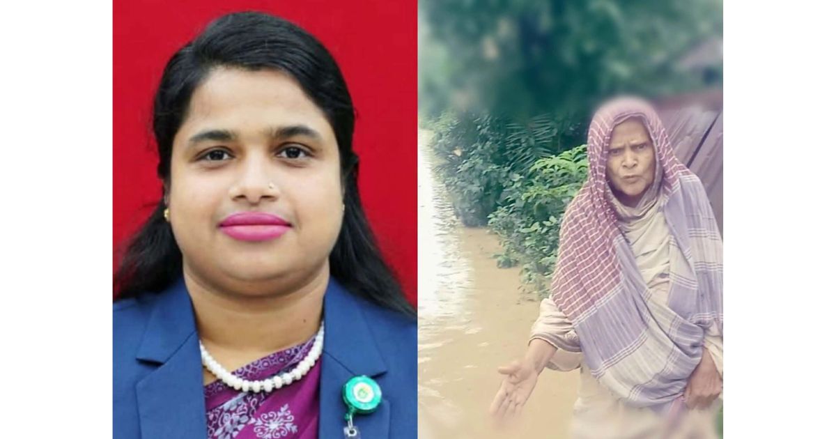 সাপাহারে সংবাদ প্রকাশের পর ইউএনওর সহায়তা পেলেন অসহায় নারী