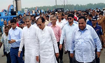 তিস্তা মহাপরিকল্পনা দ্রুত বাস্তবায়নের লক্ষ্যে ৩ মন্ত্রীর পরিদর্শন