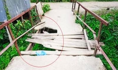 ব্রিজ যেন মরণফাঁদ, ভোগান্তিতে দুই গ্রামের মানুষ