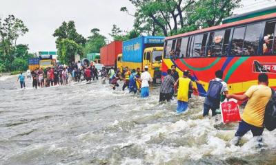 ফেনীতে টানা বৃষ্টিতে আবারও বন্যার শঙ্কা