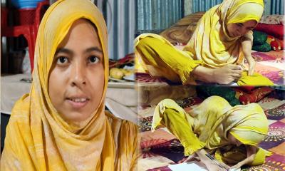 দুই হাত নেই, পা দিয়েই লিখে মাস্টার্স পাস: শিক্ষক হওয়ার স্বপ্ন নিলার